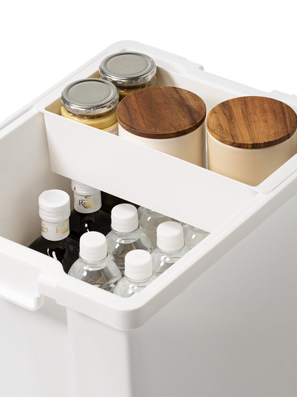 Like-it Store-up Container, Shallow with Tray - view 2, Beige
