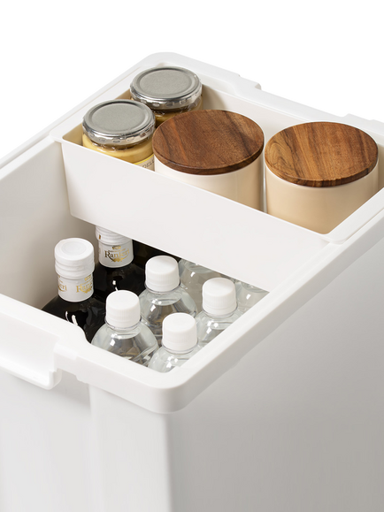 Like-it Store-up Container, Shallow with Tray - view 2, White