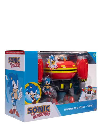 Sonic the Hedgehog Hammer Egg Robot + Sonic Deluxe Playset, Multi