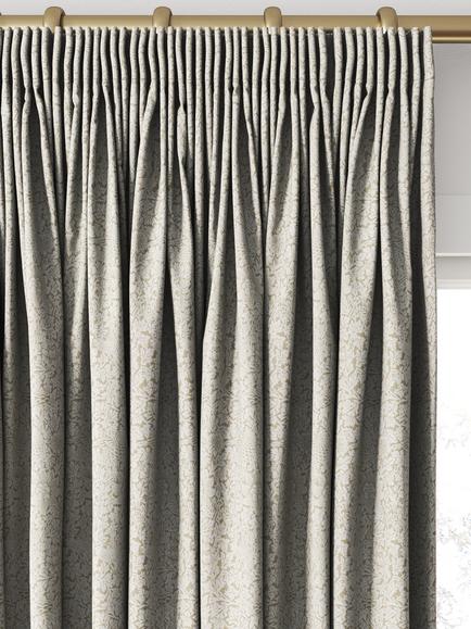 William Morris At Home Bird & Anemone Made to Measure Curtains or Roman Blind, Flax - view 2, Flax
