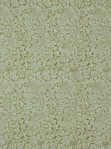 William Morris At Home Bird & Anemone Made to Measure Curtains or Roman Blind, Moss, Moss