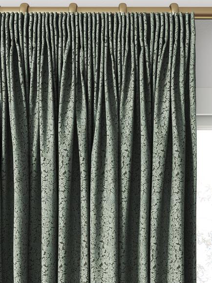William Morris At Home Bird & Anemone Made to Measure Curtains or Roman Blind, Eucalyptus - view 2, Eucalyptus