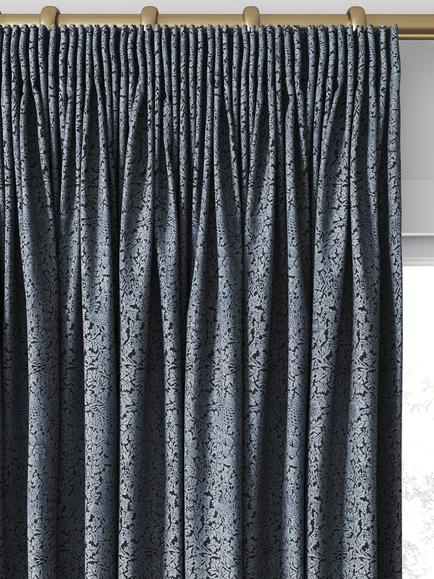 William Morris At Home Bird & Anemone Made to Measure Curtains or Roman Blind, Midnight - view 2, Midnight