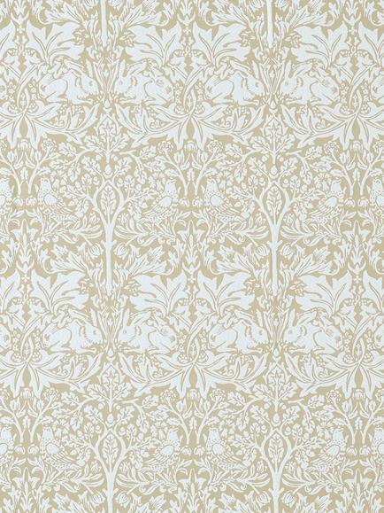 William Morris At Home Brother Rabbit Woven Made to Measure Curtains or Roman Blind, Oat, Oat