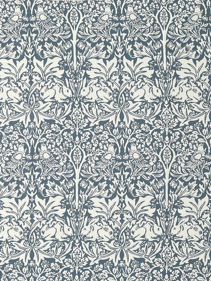 William Morris At Home Brother Rabbit Woven Made to Measure Curtains or Roman Blind, River, River