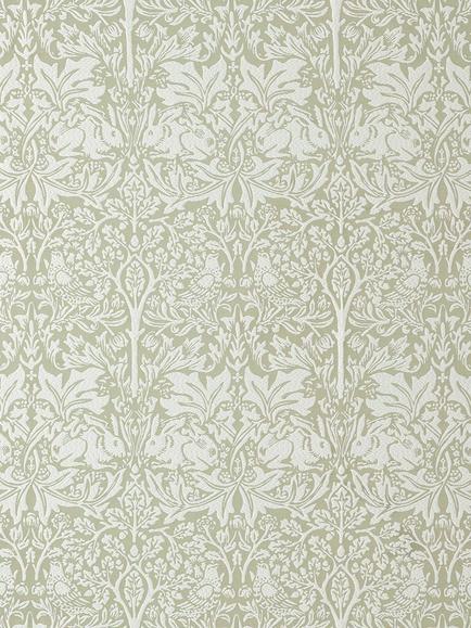 William Morris At Home Brother Rabbit Woven Made to Measure Curtains or Roman Blind, Sage, Sage