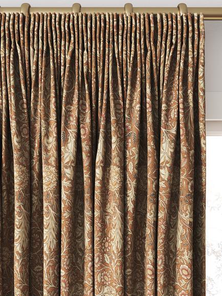 William Morris At Home Double Bough Made to Measure Curtains or Roman Blind, Terracotta - view 2, Terracotta