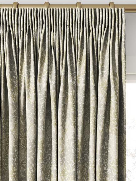 William Morris At Home Foliage Made to Measure Curtains or Roman Blind, Barley - view 2, Barley