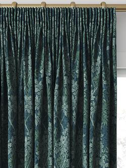 William Morris At Home Willow Foliage Made to Measure Curtains or Roman Blind, Indigo - view 2, Indigo