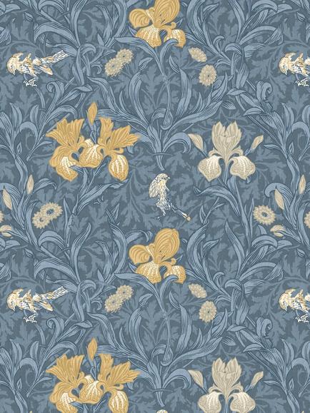 William Morris At Home Iris Made to Measure Curtains or Roman Blind, River, River
