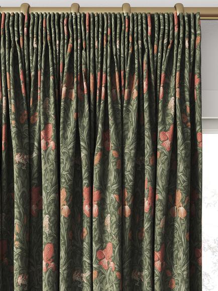 William Morris At Home Iris Made to Measure Curtains or Roman Blind, Sage - view 2, Sage