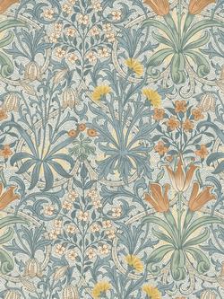 William Morris At Home Woodland Weeds Made to Measure Curtains or Roman Blind, Bluebird, Bluebird