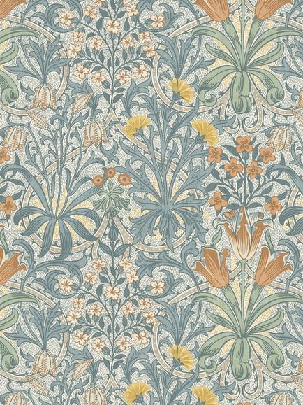 William Morris At Home Woodland Weeds Made to Measure Curtains or Roman Blind, Bluebird, Bluebird