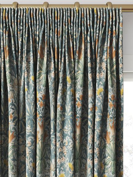 William Morris At Home Woodland Weeds Made to Measure Curtains or Roman Blind, Bluebird - view 2, Bluebird