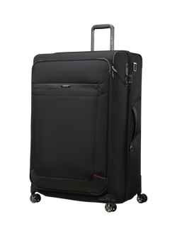 Samsonite Pro-DLX 6 TRVL 4-Wheel Spinner 84cm Expandable Extra Large Suitcase, 160L, Black, Black