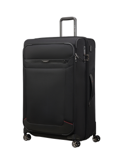 Samsonite Pro-DLX 6 TRVL 4-Wheel Spinner 79cm Expandable Large Suitcase, 113L, Black, Black
