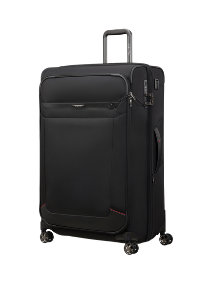 Samsonite Pro-DLX 6 TRVL 4-Wheel Spinner 79cm Expandable Large Suitcase, 113L, Black, Black