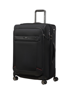 Samsonite Pro-DLX 6 TRVL 4-Wheel Spinner 67cm Expandable Medium Suitcase, 80L, Black, Black