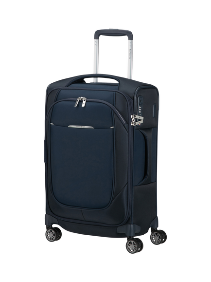 Samsonite Re-Lite 4-Wheel Spinner 55cm Expandable Slim Cabin Case, 36L, Navy