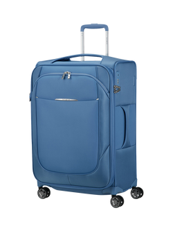 Samsonite Re-Lite 4-Wheel Spinner 67cm Expandable Medium Suitcase, 79L, Blue