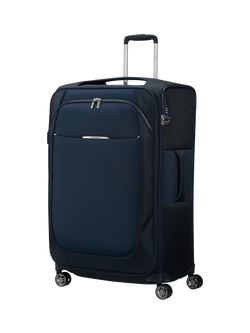 Samsonite Re-Lite 4-Wheel Spinner 78cm Expandable Large Suitcase, 115L, Navy