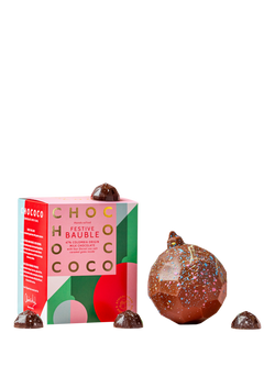 Chococo 47% Milk Chocolate Bauble & Dorset Sea Salt Caramels, 150g, Multi
