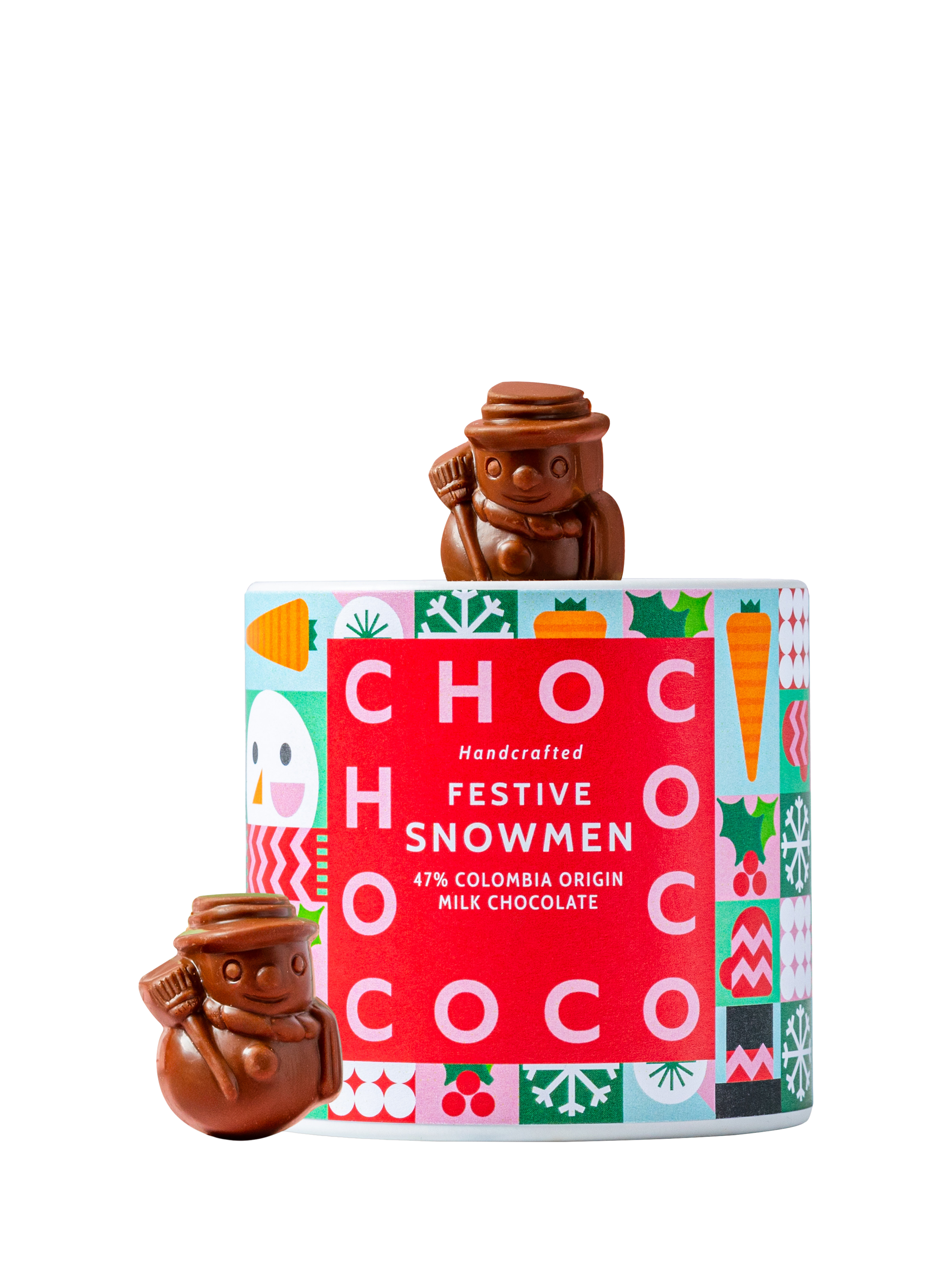 Chococo 47% Milk Chocolate Snowmen, 100g