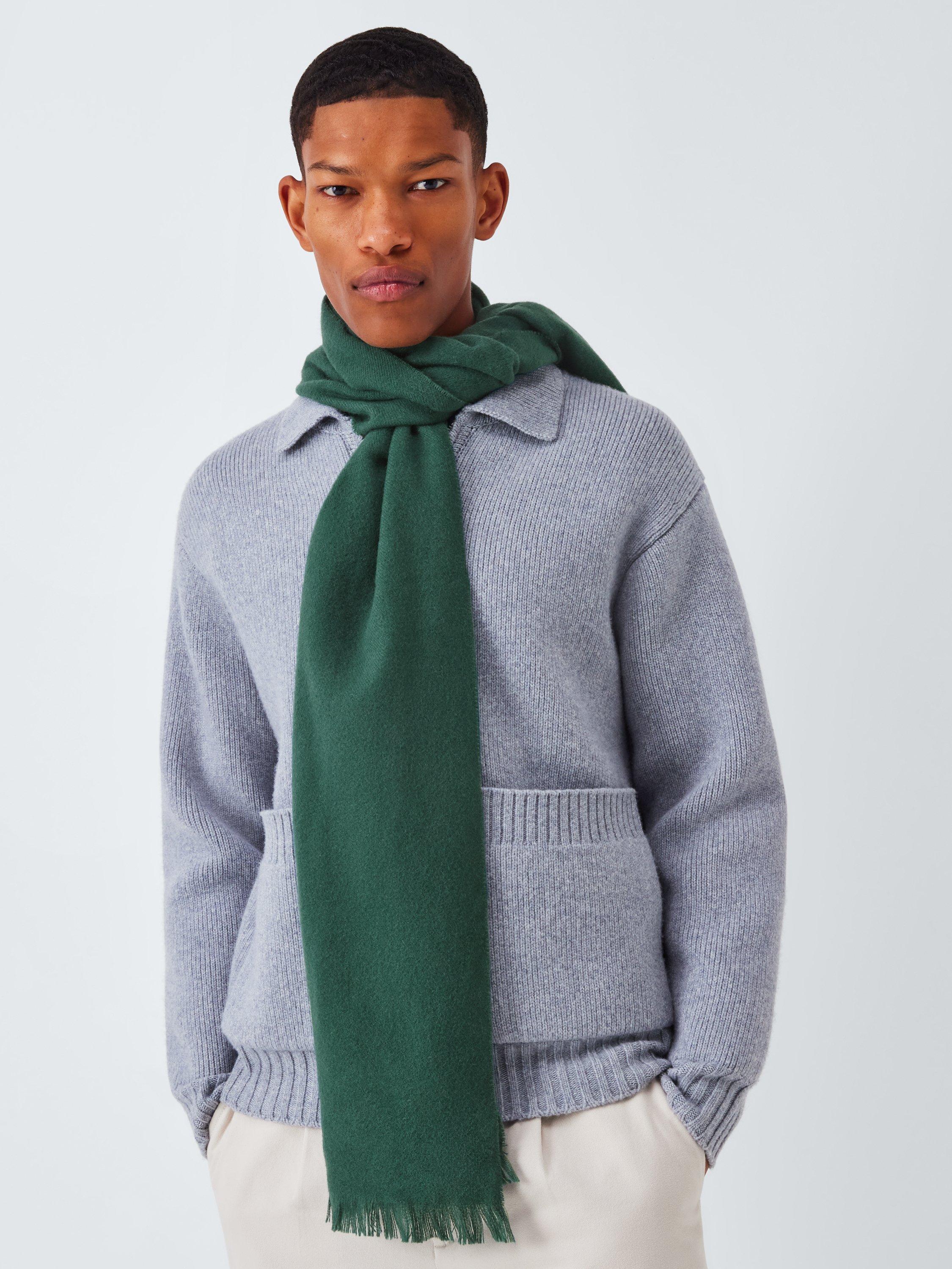 Product image 1 of 5, which shows John Lewis Twill Scarf, Dark Green