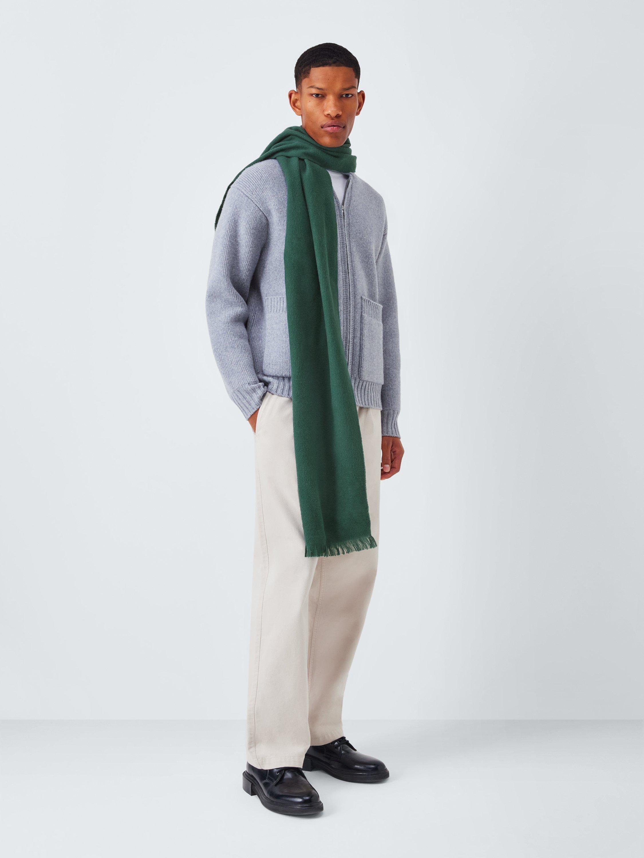 Product image 5 of 5, which shows John Lewis Twill Scarf, Dark Green