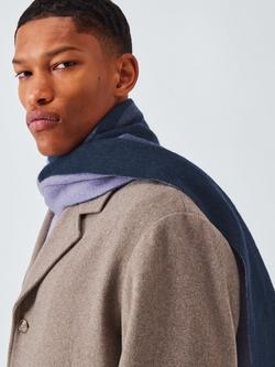 John Lewis Stripe Wool Scarf, Blue/Multi, Blue Multi