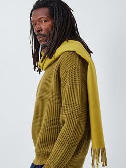 John Lewis Stripe Scarf, Brown Multi - view 2, Brown Multi