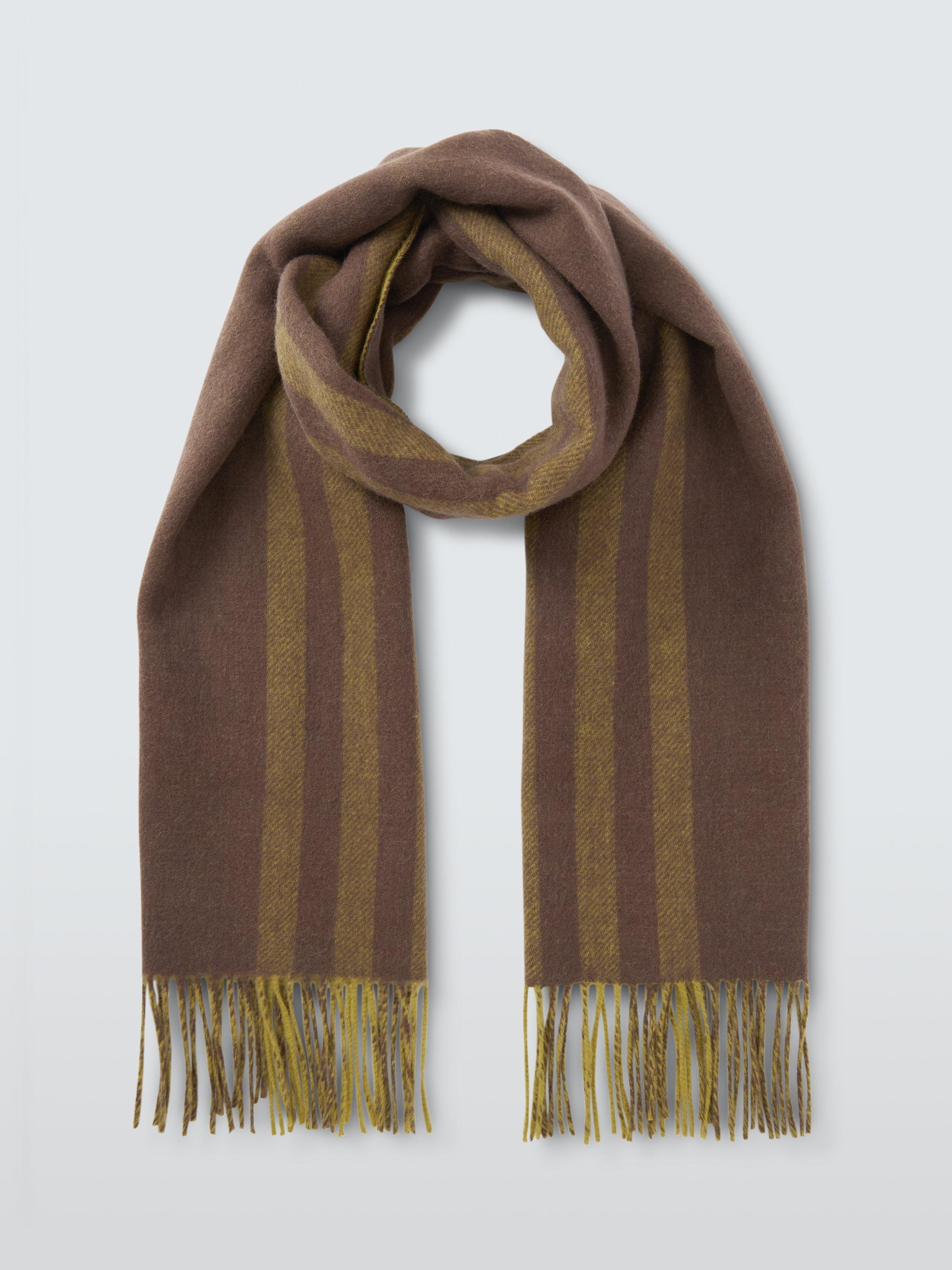 Product image 3 of 5, which shows John Lewis Stripe Scarf, Brown Multi