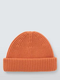 John Lewis Fisherman Beanie - view 2, Burnt Orange