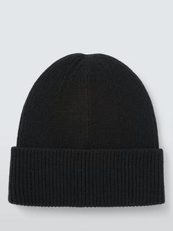 John Lewis Plain Beanie - view 2, Black