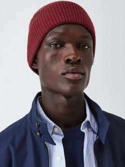 John Lewis Plain Beanie, Burgundy