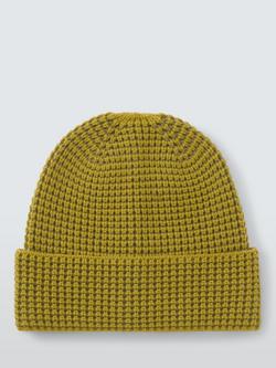 John Lewis Waffle Beanie - view 2, Yellow Multi
