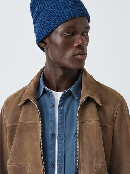 John Lewis Waffle Beanie, Deep Blue