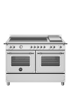 Bertazzoni Heritage Series HER125I2EXT 120cm Electric Range Cooker with Induction Hob, Stainless Steel, Stainless Steel