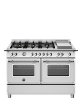 Bertazzoni HER126G2EXT 120cm Dual Fuel Range Cooker, Stainless Steel