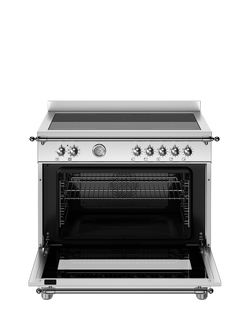 Bertazzoni Heritage Series HER95I1EXT 90cm Electric Range Cooker with Induction Hob, Stainless Steel - view 2, Stainless Steel