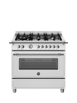 Bertazzoni Heritage Series HER96L1EXT 90cm Dual Fuel Range Cooker, Stainless Steel