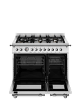 Bertazzoni Heritage Series HER96L2EXT 90cm Dual Fuel Range Cooker, Stainless Steel