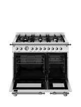 Bertazzoni Heritage Series HER96L2EXT 90cm Dual Fuel Range Cooker, Stainless Steel