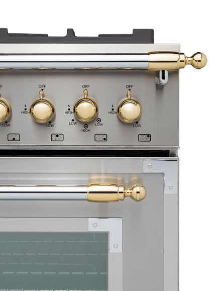 Bertazzoni Heritage Series Décor Set, Gold, Gold