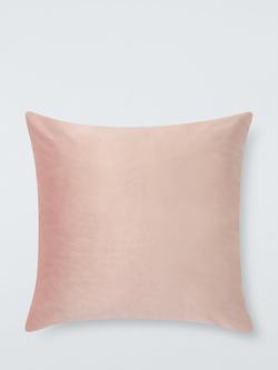 John Lewis ANYDAY Square Velvet Cushion, Plaster