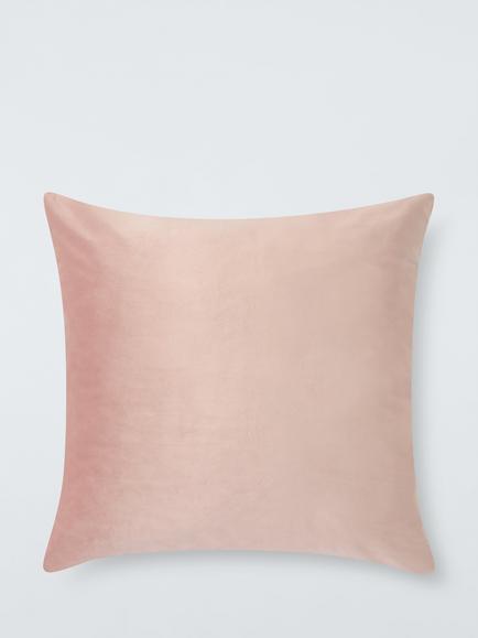 John Lewis ANYDAY Square Velvet Cushion, Plaster