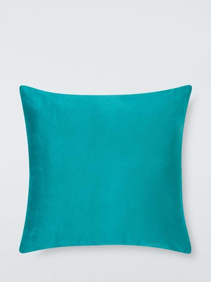 John Lewis ANYDAY Square Velvet Cushion, Teal