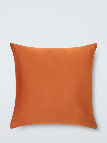 John Lewis ANYDAY Square Velvet Cushion, Auburn