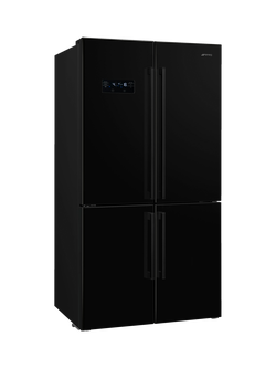 Smeg FQ60NDE Freestanding 70/30 Fridge Freezer, Black, Black