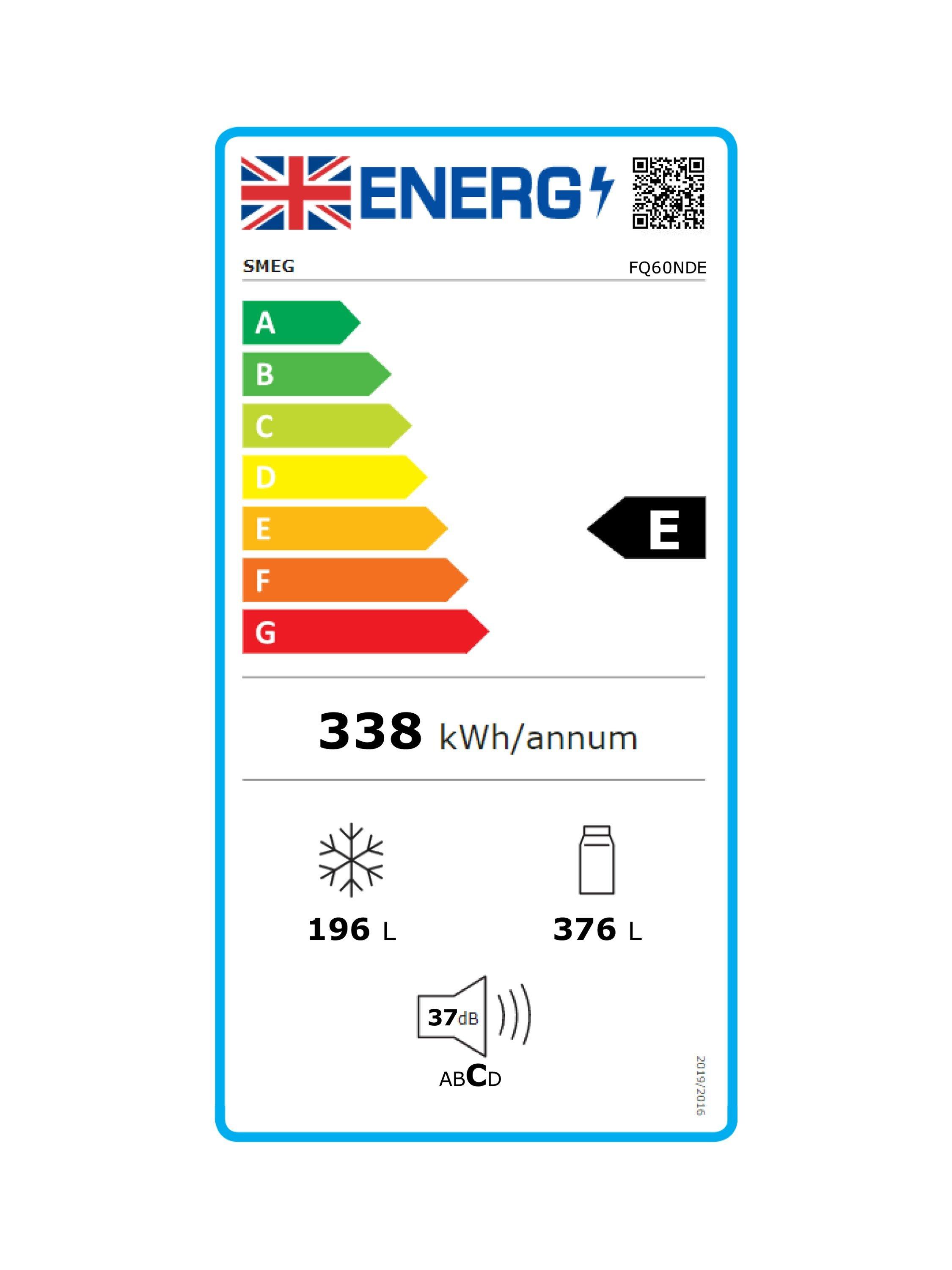 This item is rated E for energy efficiency on a scale from A (most efficient) to G (least efficient).